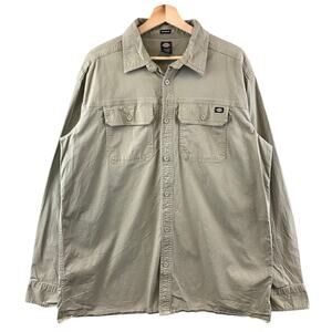 Dickies Shirt Adult Large relaxes Long Sleeve Button Up Mens